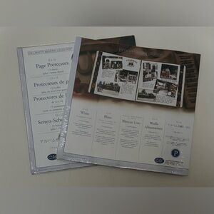 Creative Memories 12x12 White Scrapbook Pages/Page Protectors Bundle